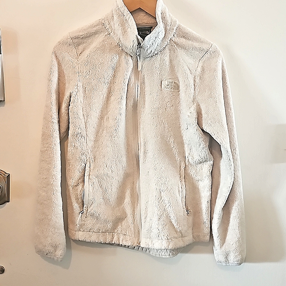 North Face Soft Cream Zip Up Jacket